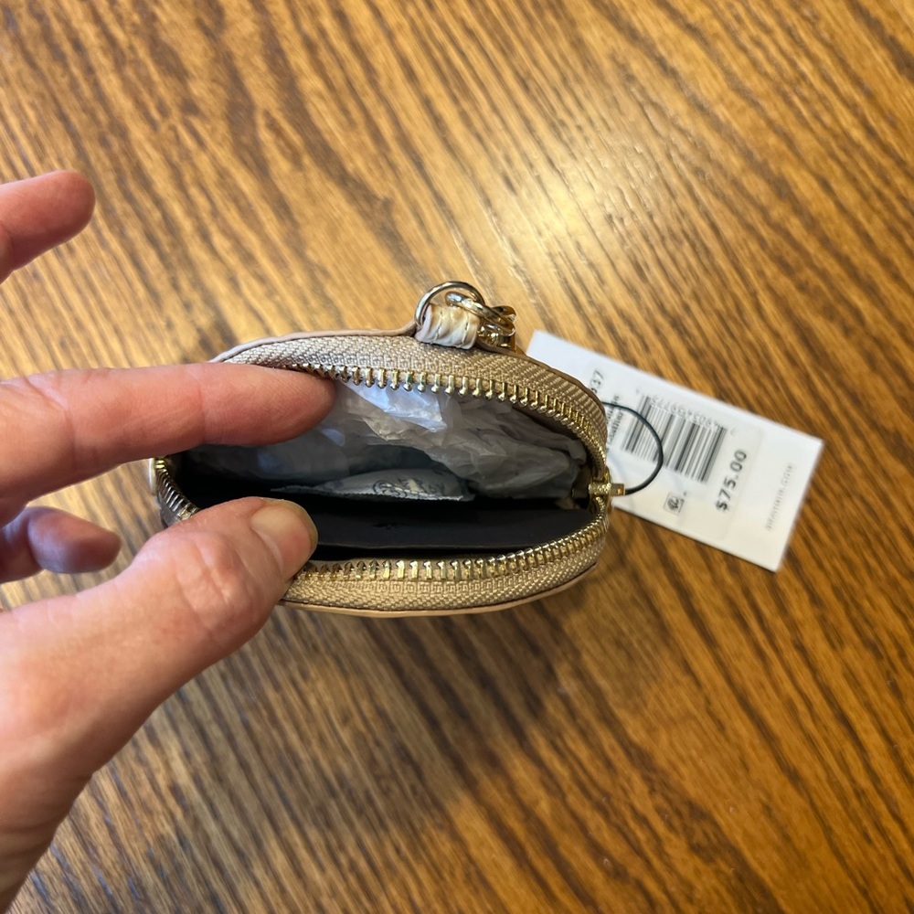 NWT Brahmin Contour Melbourne Croc-Embossed Circle Coin Purse / gold hardware - Picture 4 of 4
